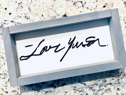 3D Raised Handwriting Sign