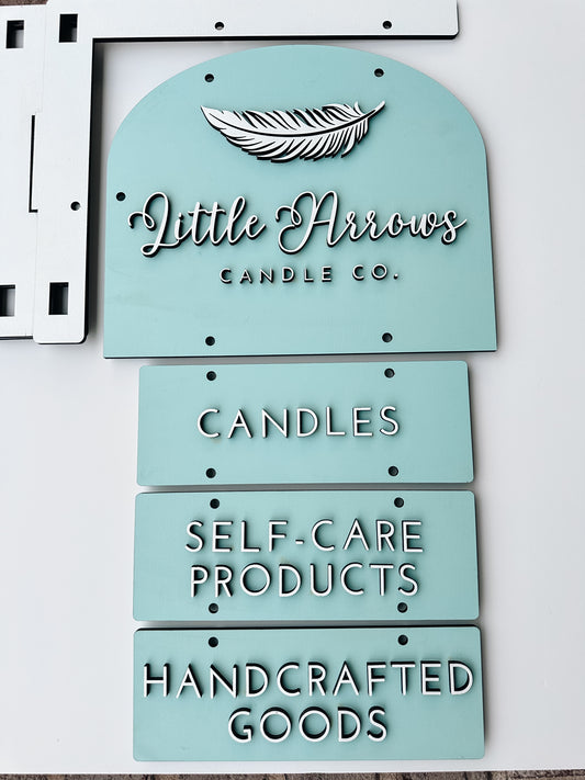 Custom Market Tent Sign – Pole-Mounted