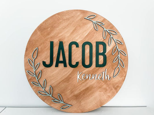 Sweet Sprig Custom Name 24" Sign