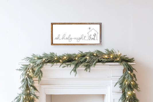 Oh Holy Night Framed Sign